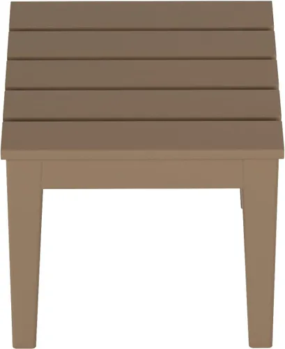 Miniatura 5 de WestinTrends Ashore - Mesa auxiliar Adirondack moderna para patio al aire libre, madera envejecida Roble (Weathered Wood)