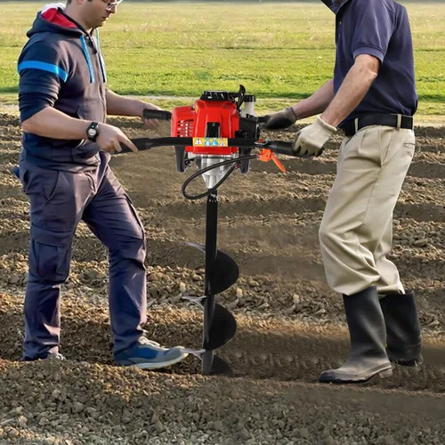 Miniatura 2 de Taladro de tierra de barrena de 2 tiempos y 3 HP de 63 CC con brocas de taladro de 31 pulgadas, 2.2 KW para 2 personas refrigerado por aire para 2