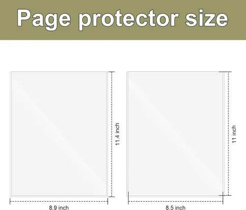 Miniatura 2 de 6 protectores rígidos de impresión de 8.5 x 11 pulgadas, protectores rígidos transparentes para páginas de papel de plástico, protectores de páginas