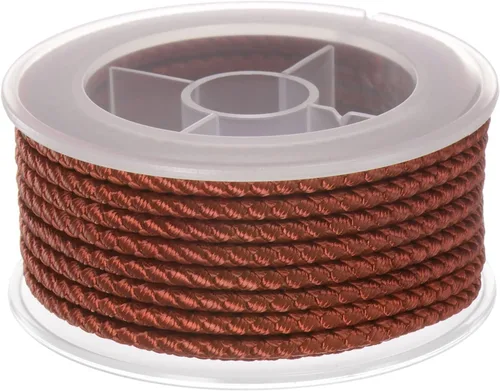 Miniatura 40 de HARFINGTON Cordón de hilo de nailon para cuentas de 0.063 in, cuerda de nailon trenzado extrafuerte para manualidades, pulseras, joyería, Negro