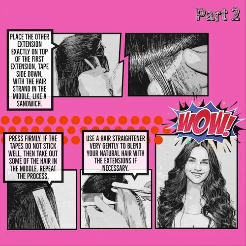 Miniatura 7 de Joe - Extensiones de cabello humano 100% Remy con cinta color verde (18 pulgadas, negro lacio)