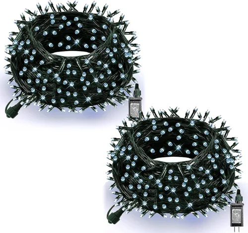 Miniatura 26 de Dazzle Bright - Guirnalda de luces de Navidad para exteriores, 1000 luces LED de 328 pies, enchufe de luz de hada con control remoto, 8 modos
