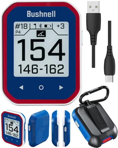 Miniatura 5 de bushnellgolf Golf Phantom 3 GPS de pendiente de mano, pantalla táctil, clip para cinturón y mosquetón, (azul)