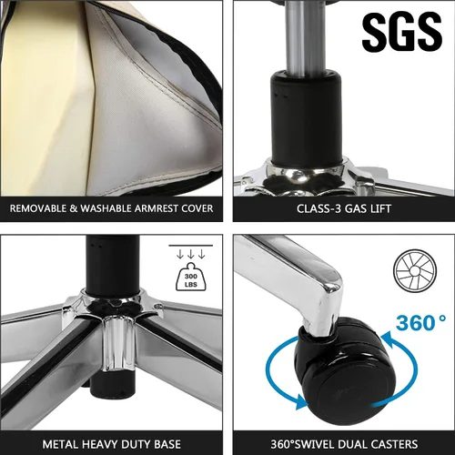 Miniatura 7 de Silla ejecutiva de escritorio de oficina con respaldo alto, ergonómica y ajustable, giratoria con soporte lumbar, reposabrazos acolchados perfectos