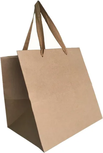 Miniatura 4 de DraDraLee Bolsos de la manija de compras del regalo del papel de Kraft de Brown para el paquete 13x13x13inch