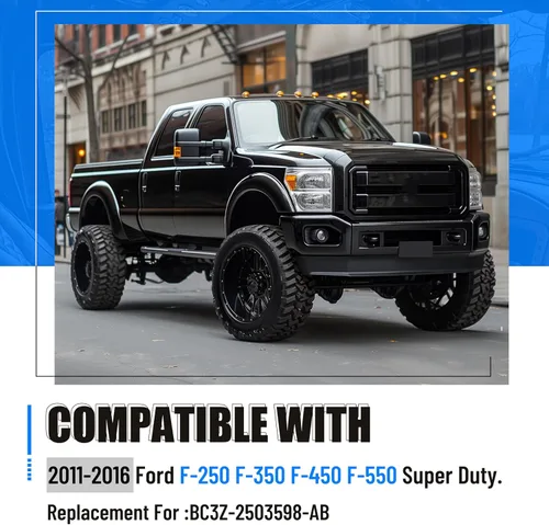 Miniatura 2 de HECASA Una manija de agarre de pilar, moldura interior derecha del lado del pasajero compatible con Ford F-250 F-350 F-450 F-550 Super Duty Negro