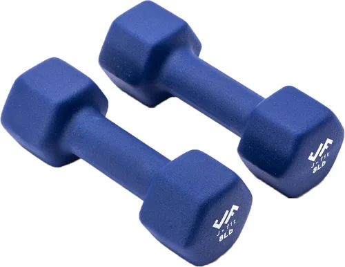 Miniatura 7 de JFIT Dumbbell Pairs or Sets – Neoprene & Vinyl Coated Hand Weights for Home Gym, Strength Training, Aerobics, Cardio Exercise and Fitness