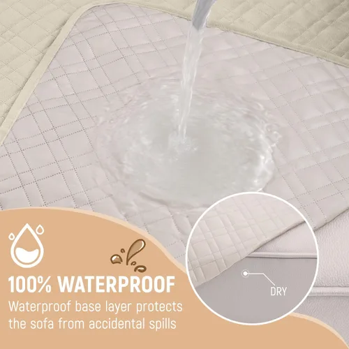 Miniatura 2 de Funda impermeable en forma de L para sofá seccional, funda acolchada de terciopelo para sofá esquinero, en forma de L, protector de muebles