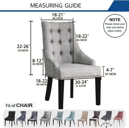 Miniatura 6 de Wingback - Funda impermeable para silla, funda de jacquard elástica (beige, 1 unidad) Instant room refresh with easy cleanup, dependable mess