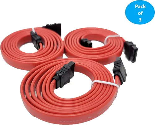 Miniatura 2 de Micro Connectors Paquete de 3 cables de datos rectos SATA III de 3.3 ft (F03-152-3P)