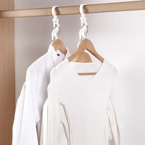 Miniatura 2 de 2 perchas para ropa, organizadores y almacenamiento para dormitorio, colgador de interior, ahorros de espacio, perchas para guardarropa, perchas