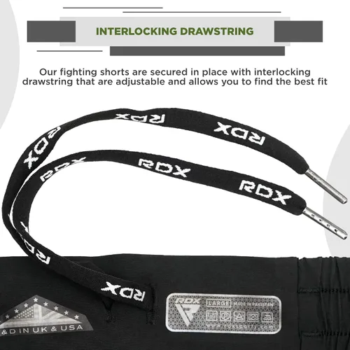 Miniatura 4 de RDX Pantalones cortos de MMA para entrenamiento y kickboxing Pantalones cortos de lucha para artes marciales, pelea de jaulas, Muay Thai, BJJ