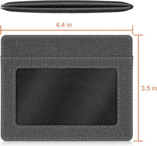 Miniatura 76 de Fintie Billetera delgada y minimalista para bolsillo frontal, con bloqueo RFID, tarjetero y ventana de identificación, para hombre o mujer
