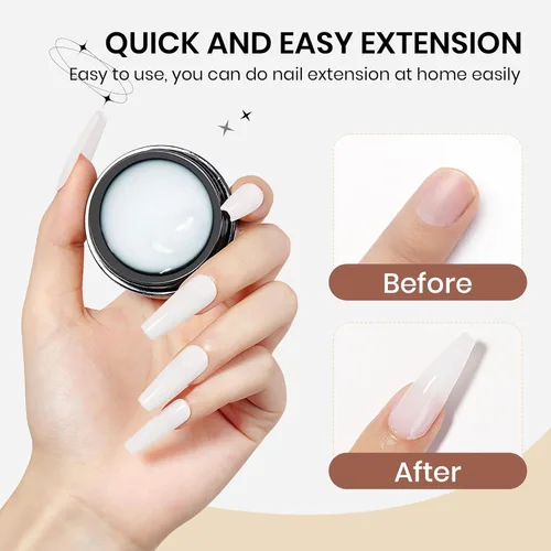 Miniatura 4 de Gel de Escultura 3D Blanco para Uñas, Arte de Uñas en Gel 3D Antiadherente para Extensión de Uñas Geles de Moldeado de Escultura con Arte de Uñas