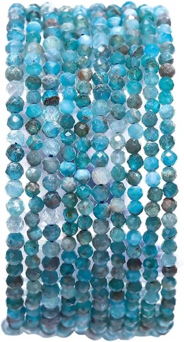 Miniatura 67 de BEADIA Cuentas Facetadas de Piedra Natural Amazonita Rondelle 3x4mm Cuentas Semipreciosas Sueltas para Hacer Joyas 38cm