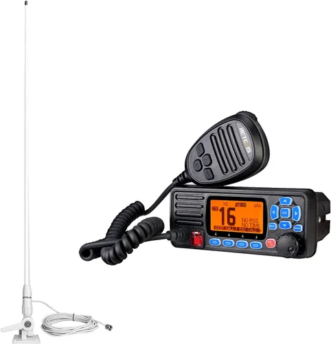 Miniatura 10 de Retevis RA27 Radio marina de montaje fijo con GPS y DSC, IP67 impermeable, largo alcance, clima NOAA de emergencia, todos los canales marinos