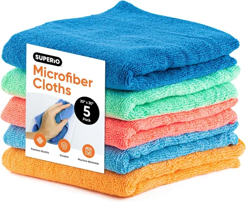 Miniatura 4 de Superio Toalla de microfibra para escobilla de goma extra grande de 20 x 30 pulgadas, paño de microfibra para limpiar casa, cocina, baño, libre