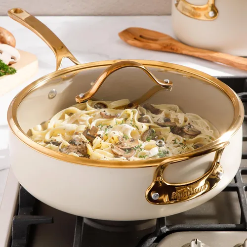 Miniatura 3 de bloomhouse - Dos veces ganador de los Favoritos de Oprah - Sartén de aluminio resistente de 6 QT con revestimiento cerámico antiadherente libre