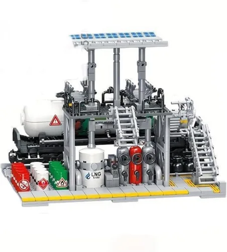 Miniatura 7 de General Jim's Chemical Laboratory Streetview City Modular Building Block Brick MOC Modelo o juego con accesorios para adolescentes o adultos.