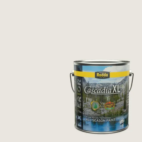 Miniatura 152 de Rodda Paint CASCADIA XL - Pintura e imprimación satinada para exteriores en uno, cuarto de galón, color blanco
