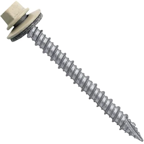 Miniatura 41 de Brite - Tornillos para techos de metal blanco (10 x 2 unidades), cabezal de arandela hexagonal, arranque automático/roscado, arandela EPDM, 3 x 250