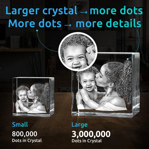 Miniatura 6 de ArtPix 3D Foto de cristal, regalos personalizados con tu propia foto para papá, mamá, hombres, mujeres, imagen grabada con láser 3D, cristal Una