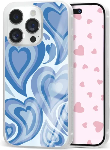 Miniatura 10 de Fundas estéticas para teléfono para niñas Apple iPhone 11, 12, 13, 14 Pro Max Plus Mini, Samsung Galaxy S21 S22 Ultra Plus (corazón verde oscuro)