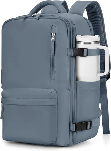 Miniatura 19 de VGCUB Mochila grande de viaje para trabajo, negocios, mochila para computadora portátil aprobada para vuelo, para mujeres y hombres, mochila