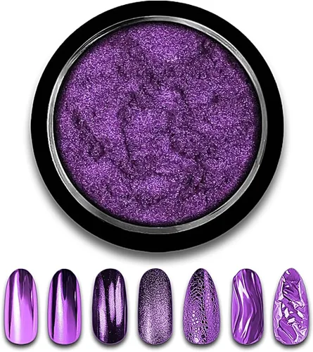 Miniatura 16 de Polvo de uñas cromado verde navideño, efecto espejo, polvo metálico, holográfico, brillantina, decoración de manicura, pigmento reflectante