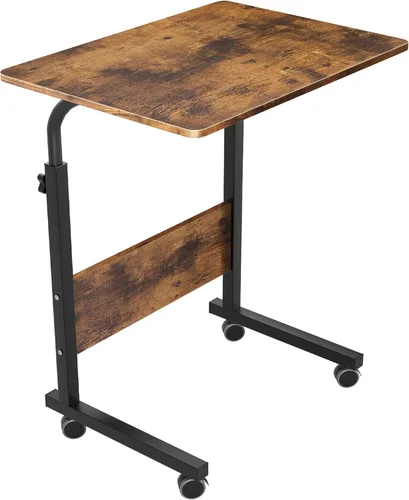 soges Mesa de computadora móvil ajustable de 23.6 pulgadas, portátil, portátil, bandeja de escritorio, bandeja para carrito de escritorio, color