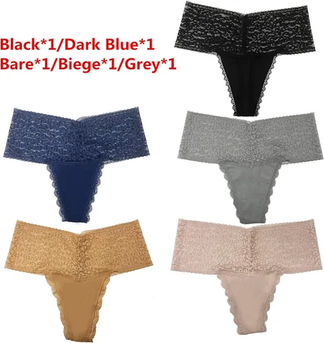 Miniatura 2 de Ropa interior posparto de cintura alta y bragas de maternidad para mujer tanga de algodón de encaje retro