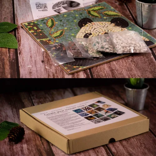 Miniatura 3 de Mosaicos hechos a mano fáciles con nuestro kit de manualidades de mosaico para adultos, delfín cuadrado de 7 pulgadas (20cm)