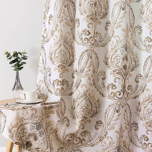 Miniatura 12 de H.VERSAILTEX - Cortinas florales para dormitorio de 63 pulgadas de largo, juego de 2 paneles, estilo de campo, cortinas semitransparentes para sala