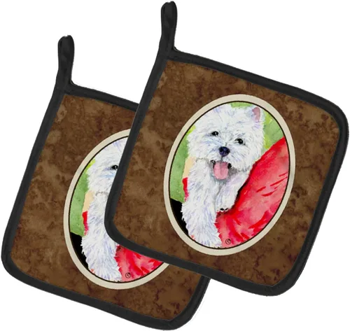 Miniatura 204 de Caroline's Treasures SS8617PTHD - Juego de soportes para ollas de cocina resistentes al calor, almohadillas calientes para horno para cocinar, Husky