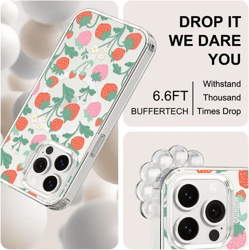 Miniatura 5 de MOSNOVO Funda para iPhone 15 Pro Max, [Protección contra caídas de grado militar Buffertech de 6.6 pies] [Tecnología antidespegado] Diseño de funda