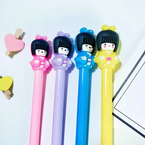 Miniatura 5 de Juego de bolígrafos de gel a la moda, lindo color caramelo, colorido, tinta de gel, bolígrafos kawaii encantadores dibujos animados japonesas