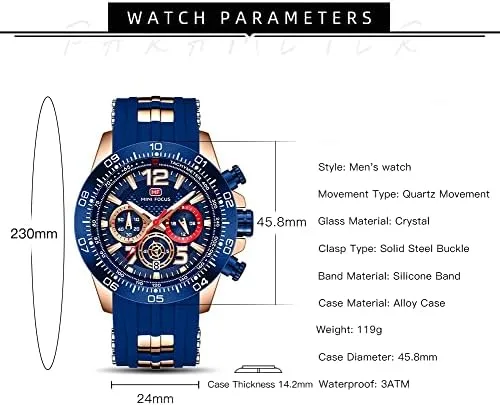 Miniatura 5 de AIMES Watch for Men Military Sport Waterproof Chronograph Mens Watches Analog Quartz Luminous Date Classic Stylish Fashion Casual Designer Wrist
