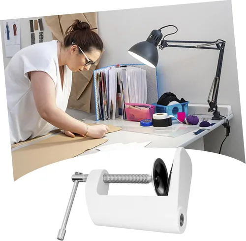 Miniatura 6 de Abrazadera de montaje de mesa de escritorio para micrófono, abrazadera en C, clip de retención de metal resistente, fácil de instalar