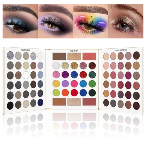 Miniatura 9 de UCANBE Paleta de sombra de ojos desnudos de 60 colores, paleta de maquillaje de desnudos neutros cálidos, brillo mate natural, sombras de ojos