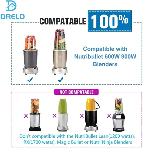 Miniatura 2 de Vasos de licuadora de repuesto para licuadora Nutribullet de 18 onzas con tapa, compatible con Nutribullet 600 W 900 W licuadora exprimidor