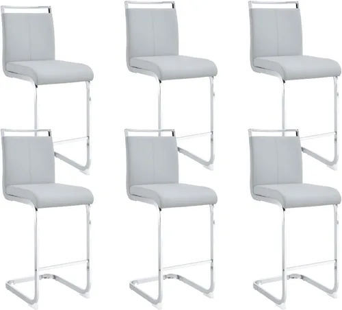Miniatura 34 de Taburetes de bar modernos de altura de mostrador, juego de taburetes de bar tapizados de cuero de 2,25 pulgadas de alto con respaldo y marco
