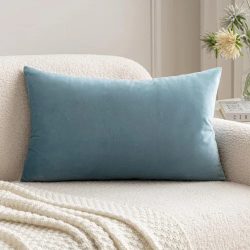 Miniatura 35 de MIULEE Funda de Almohada de Terciopelo Suave de Lujo Decorativa Funda de Cojín Decorativo Rectangular Individual para Sofá, Sillón, Dormitorio, Beige