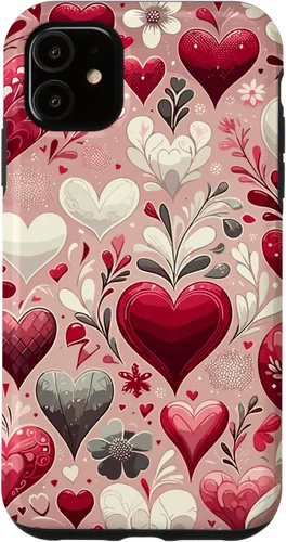 Miniatura 7 de Funda romántica para iPhone 11 Pro Max con corazones encantadores para el día de San Valentín