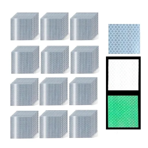 Miniatura 94 de Cinta reflectante blanca de 4 pulgadas, adhesivo de seguridad de advertencia impermeable para exteriores (10 pies)