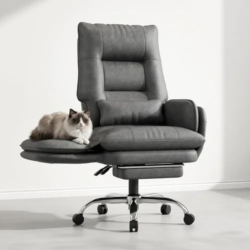 Miniatura 9 de Silla de oficina Criss Cross, reposabrazos abatibles para mascotas y sentarse con patas cruzadas, silla ergonómica ejecutiva