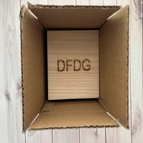 Miniatura 6 de DFDG - Caja de almacenamiento de madera con tapa, decoración de caja de tesoro de madera, para manualidades, sin pintar, caja de madera, caja