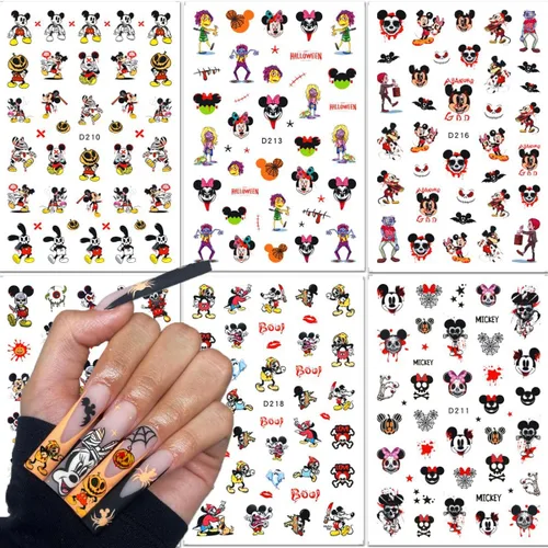 Miniatura 11 de 8 hojas de calcomanías de uñas de Halloween autoadhesivas 3D para Halloween, góticas, decoración de uñas, suministros de arte de uñas divertidas