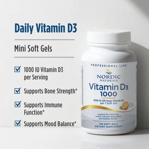 Miniatura 3 de Nordic Naturals Pro Vitamina D3 1000, naranja – 120 mini geles suaves – 1000 UI de vitamina D3 – Apoya huesos saludables, estado de ánimo y función