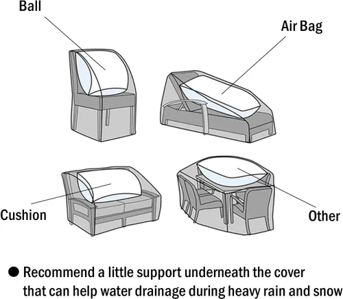 Miniatura 9 de F&J Outdoors Fundas para Sillas de Patio, Funda para Silla de Descanso de Asiento Profundo y Silla de Comedor, De Alta Resistencia, Impermeable, Gris