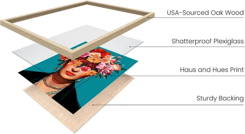 Miniatura 2 de HAUS AND HUES Frida Kahlo - Arte de pared y póster feminista, póster de Frida Kahlo, arte chicano, latino, chicana, obra de arte mexicana